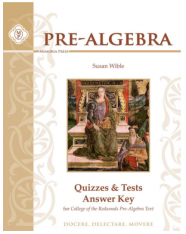 Pre-algebra Quizzes & Tests Answer Key